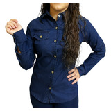 Camisa Jeans Adulto Feminina