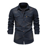Camisa Jeans Masculina Casual