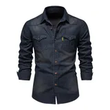 Camisa Jeans Masculina Casual