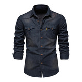 Camisa Jeans Masculina Casual