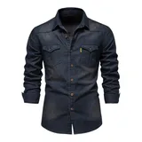 Camisa Jeans Masculina Casual
