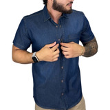 Camisa Jeans Masculina Slim