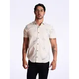 Camisa Linho Estampa Folhas