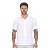 Camisa Linho Masculina Manga