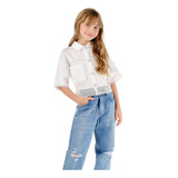 Camisa Luluzinha Botoes Perola