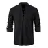 Camisa Maculina Gola Padre Viscolinho Estilo Bata Slim Fit 