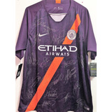Camisa Manchester City 18/19 Autografada Guardiola & Elenco