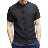 Camisa Mao Neck Manga