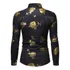 Camisa Masculina Com Estampa Rosa Dourada Brilhante