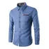 Camisa Masculina Com Lindos Detalhes Slim Manga Longa 