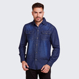 Camisa Masculina Jeans Slim