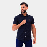 Camisa Masculina Linho Manga