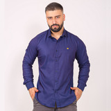 Camisa Masculina Tencel Manga