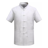 Camisa Masculina Tradicional Chinesa