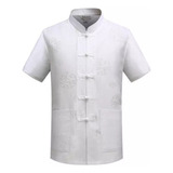 Camisa Masculina Tradicional Chinesa