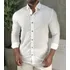 Camisa Masculina  Viscolinho Manga Longa Slim Fit Luxo