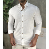 Camisa Masculina Viscolinho Manga