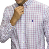 Camisa Masculina Xadrez Manga