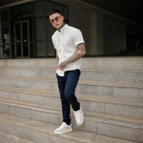 Camisa Mauricinho Masculina Manga
