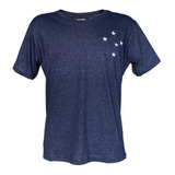 Camisa Mescla Masculina Estrelas Bordadas Cruzeiro