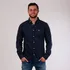 Camisa Oficial Oxford Gola Polo Masculina Marinho Social