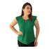 Camisa Plus Size Feminina Crepe Manga Curta Regata Linda
