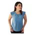 Camisa Plus Size Feminina Crepe Manga Curta Regata Linda