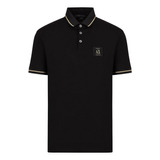 Camisa Polo Armani Exchange Logo Icon Preta Regular Fit 
