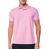 Camisa Polo Colcci 2 Lines Pr25 Rosa Elle Masculino