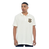 Camisa Polo Corinthians Oficial Escudo Dourado Masculina