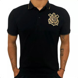 Camisa Polo Corinthians Preto