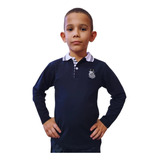 Camisa Polo Infantil Santos Manga Longa Oficial