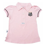 Camisa Polo Rosa Do Santos Infantil Menina Oficial