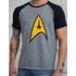 Camisa Raglan Star Trek Jornada Nas Estrelas Série Mesclan