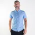 Camisa Ralph Lauren Linho Manga Curta Azul