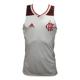 Camisa Regata Basquete Flamengo adidas Ii Branca 2021 Hc6843
