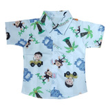 Camisa Safari Infantil Roupa Festa Temática Criança