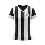 Camisa Santos Baby Look Season - Feminina Tamanho:m;cor:preto/branco