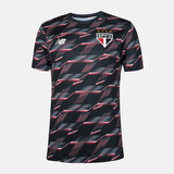 Camisa São Paulo Black Red Pré-jogo 2024 New Balance Oficial