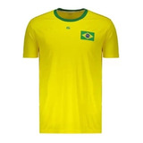 Camisa Seleção Brasil Kanxa Infantil Juvenil Tecido Dry Leve