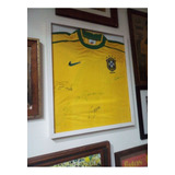 Camisa Seleção Brasileira 98 Enquadrada Autografada Original