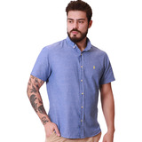 Camisa Social Botao Masculina