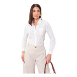 Camisa Social Branca Preta
