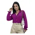 Camisa Social Classica Botoes Crepe Duna Manga Longa Lastex
