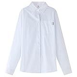 Camisa Social Clássica De Manga Comprida Para Meninos  Camisa Infantil Com Botões  Blusa Branca Com Bolso  Roupa Formal  Branco  12 13 Anos