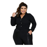 Camisa Social Eduarda Cropped