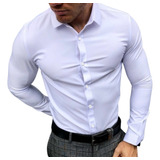 Camisa Social Elastano Masculina