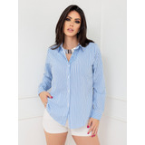 Camisa Social Feminina Listrada