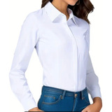 Camisa Social Feminina Manga