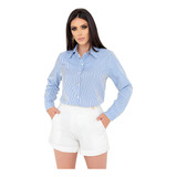 Camisa Social Feminina Risca